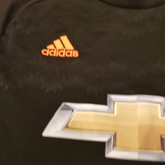 Adidas Manchester United Soccer Jersey Size M Chevrolet Logo Black - Picture 5 of 6